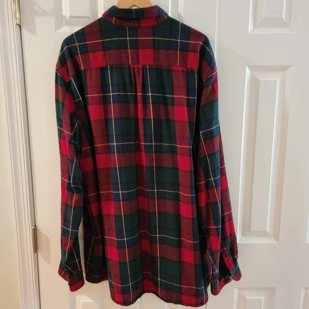 LL Bean Men’s‎ Plaid Flannel Shirt Button Down Traditional Fit XXLT